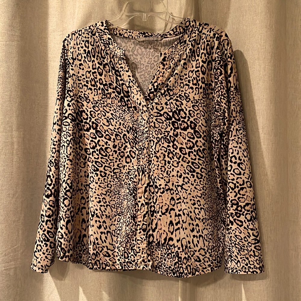 Cheetah print blouse